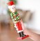 Ornativity Christmas Ugly Sweater Nutcracker – Red and Green Wooden Nutcracker Woman with an Ugly Sweater and Reindeer Hat Xmas Themed Holiday Nut Cracker Doll Figure Decorations